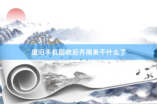 废旧手机回收后齐用来干什么了